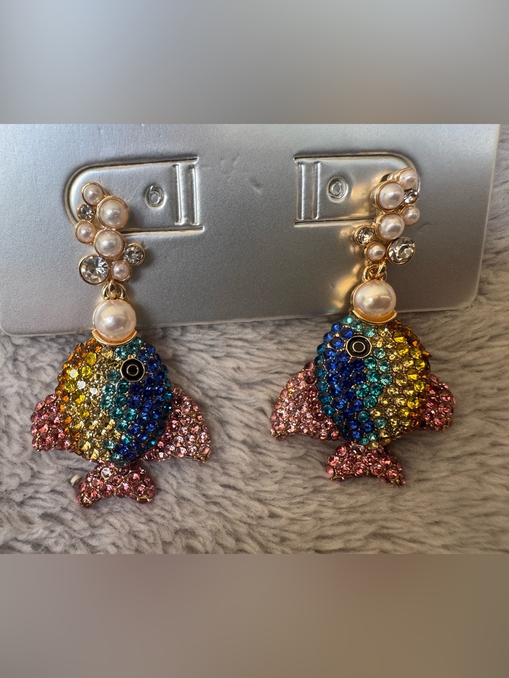 Sugarfix Catch of the Day Rainbow Dangling Fish Earrings - Picture 2 of 4